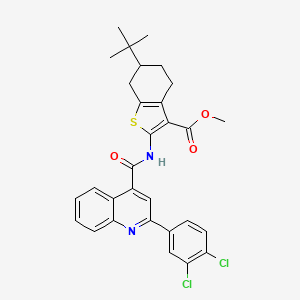 Methyl 6-tert-butyl-2-({[2-(3,4-dichlorophenyl)quinolin-4-yl]carbonyl}amino)-4,5,6,7-tetrahydro-1-benzothiophene-3-carboxylate