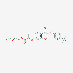 2-ethoxyethyl 2-{[3-(4-tert-butylphenoxy)-4-oxo-4H-chromen-7-yl]oxy}propanoate