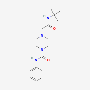 molecular formula C17H26N4O2 B5097886 4-[2-(tert-butylamino)-2-oxoethyl]-N-phenylpiperazine-1-carboxamide 