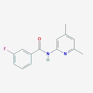 N-(4,6-dimethyl-2-pyridinyl)-3-fluorobenzamide