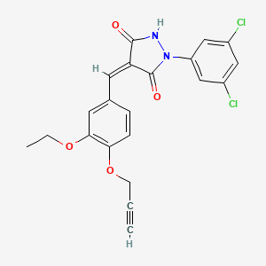 1-(3,5-dichlorophenyl)-4-[3-ethoxy-4-(2-propyn-1-yloxy)benzylidene]-3,5-pyrazolidinedione