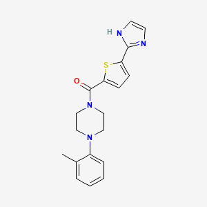 1-{[5-(1H-imidazol-2-yl)-2-thienyl]carbonyl}-4-(2-methylphenyl)piperazine bis(trifluoroacetate)