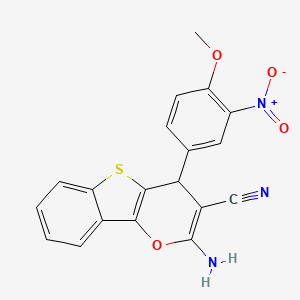 molecular formula C19H13N3O4S B5097922 2-amino-4-(4-methoxy-3-nitrophenyl)-4H-[1]benzothieno[3,2-b]pyran-3-carbonitrile 