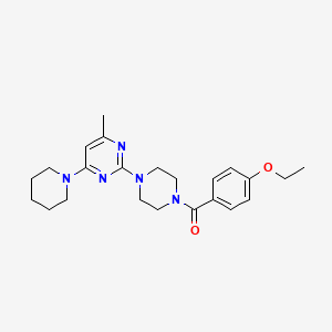 molecular formula C23H31N5O2 B5097926 2-[4-(4-Ethoxybenzoyl)piperazin-1-YL]-4-methyl-6-(piperidin-1-YL)pyrimidine 