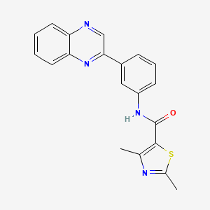 2,4-dimethyl-N-[3-(2-quinoxalinyl)phenyl]-1,3-thiazole-5-carboxamide