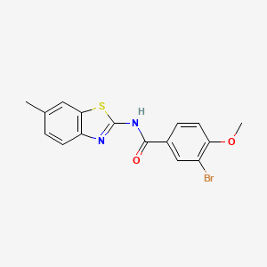 3-bromo-4-methoxy-N-(6-methyl-1,3-benzothiazol-2-yl)benzamide