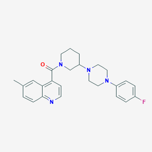 4-({3-[4-(4-fluorophenyl)-1-piperazinyl]-1-piperidinyl}carbonyl)-6-methylquinoline