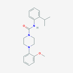 molecular formula C21H27N3O2 B509797 N-(2-isopropylphenyl)-4-(2-methoxyphenyl)-1-piperazinecarboxamide CAS No. 1034737-00-2
