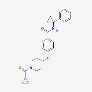 4-{[1-(cyclopropylcarbonyl)-4-piperidinyl]oxy}-N-(1-phenylcyclopropyl)benzamide