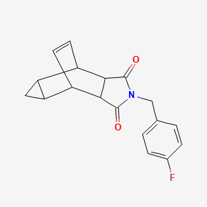 2-(4-fluorobenzyl)hexahydro-4,6-ethenocyclopropa[f]isoindole-1,3(2H,3aH)-dione