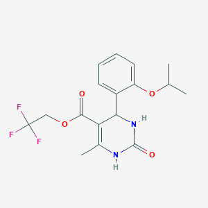 2,2,2-Trifluoroethyl 6-methyl-2-oxo-4-[2-(propan-2-yloxy)phenyl]-1,2,3,4-tetrahydropyrimidine-5-carboxylate