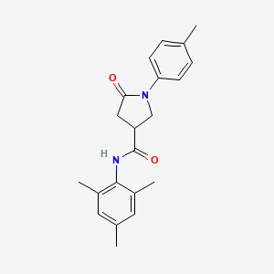 N-mesityl-1-(4-methylphenyl)-5-oxo-3-pyrrolidinecarboxamide