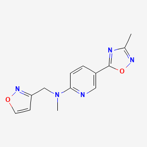 molecular formula C13H13N5O2 B5098014 N-(3-isoxazolylmethyl)-N-methyl-5-(3-methyl-1,2,4-oxadiazol-5-yl)-2-pyridinamine 