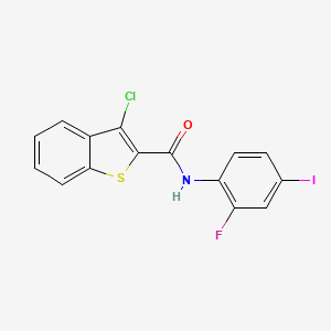 molecular formula C15H8ClFINOS B5098022 3-chloro-N-(2-fluoro-4-iodophenyl)-1-benzothiophene-2-carboxamide 