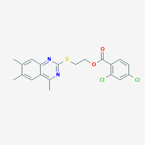 2-[(4,6,7-trimethyl-2-quinazolinyl)thio]ethyl 2,4-dichlorobenzoate