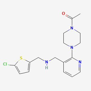 molecular formula C17H21ClN4OS B5098068 1-[2-(4-acetyl-1-piperazinyl)-3-pyridinyl]-N-[(5-chloro-2-thienyl)methyl]methanamine 