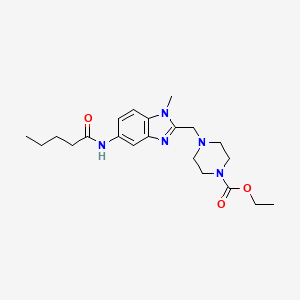 ethyl 4-{[1-methyl-5-(pentanoylamino)-1H-benzimidazol-2-yl]methyl}-1-piperazinecarboxylate