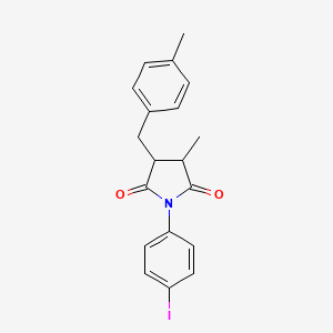 molecular formula C19H18INO2 B5098082 1-(4-iodophenyl)-3-methyl-4-(4-methylbenzyl)-2,5-pyrrolidinedione 