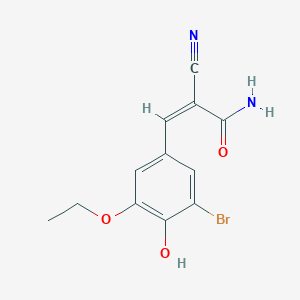 (Z)-3-(3-bromo-5-ethoxy-4-hydroxyphenyl)-2-cyanoprop-2-enamide