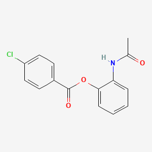 molecular formula C15H12ClNO3 B5098118 2-(acetylamino)phenyl 4-chlorobenzoate 