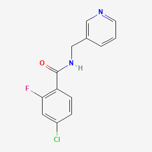 molecular formula C13H10ClFN2O B5098154 4-chloro-2-fluoro-N-(3-pyridinylmethyl)benzamide 