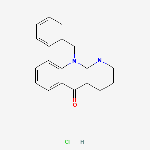 10-benzyl-1-methyl-3,4-dihydro-2H-benzo[b][1,8]naphthyridin-5-one;hydrochloride