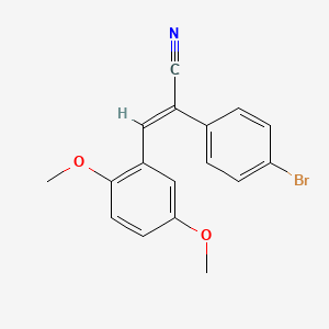 2-(4-bromophenyl)-3-(2,5-dimethoxyphenyl)acrylonitrile