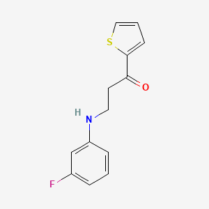 molecular formula C13H12FNOS B5098196 3-[(3-fluorophenyl)amino]-1-(2-thienyl)-1-propanone CAS No. 725702-36-3