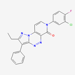 molecular formula C22H15ClFN5O B5098204 7-(3-chloro-4-fluorophenyl)-2-ethyl-3-phenylpyrazolo[5,1-c]pyrido[4,3-e][1,2,4]triazin-6(7H)-one 