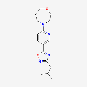 4-[5-(3-isobutyl-1,2,4-oxadiazol-5-yl)-2-pyridinyl]-1,4-oxazepane