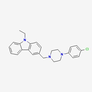 3-{[4-(4-chlorophenyl)-1-piperazinyl]methyl}-9-ethyl-9H-carbazole