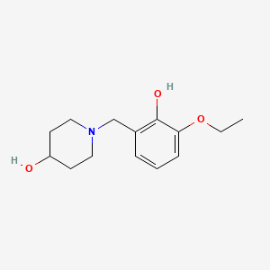 1-(3-ethoxy-2-hydroxybenzyl)-4-piperidinol