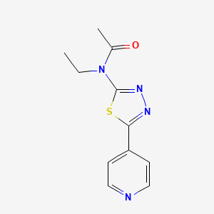 N-ethyl-N-[5-(4-pyridinyl)-1,3,4-thiadiazol-2-yl]acetamide