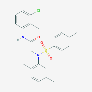 N-(3-chloro-2-methylphenyl)-2-(2,5-dimethyl-N-(4-methylphenyl)sulfonylanilino)acetamide