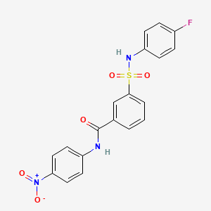 3-[(4-fluorophenyl)sulfamoyl]-N-(4-nitrophenyl)benzamide