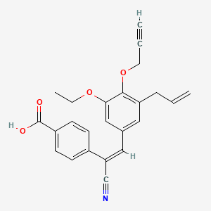 4-[(E)-1-cyano-2-(3-ethoxy-5-prop-2-enyl-4-prop-2-ynoxyphenyl)ethenyl]benzoic acid