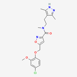 5-[(4-chloro-2-methoxyphenoxy)methyl]-N-[2-(3,5-dimethyl-1H-pyrazol-4-yl)ethyl]-N-methyl-3-isoxazolecarboxamide