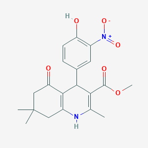 methyl 4-(4-hydroxy-3-nitrophenyl)-2,7,7-trimethyl-5-oxo-1,4,5,6,7,8-hexahydro-3-quinolinecarboxylate