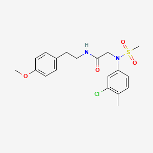 molecular formula C19H23ClN2O4S B5098357 N~2~-(3-chloro-4-methylphenyl)-N~1~-[2-(4-methoxyphenyl)ethyl]-N~2~-(methylsulfonyl)glycinamide 