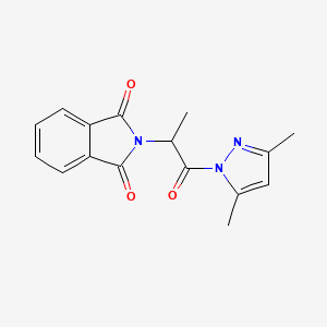 2-[1-(3,5-dimethyl-1H-pyrazol-1-yl)-1-oxopropan-2-yl]-1H-isoindole-1,3(2H)-dione