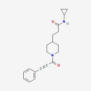 N-cyclopropyl-3-[1-(3-phenyl-2-propynoyl)-4-piperidinyl]propanamide