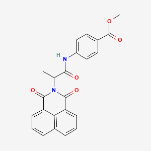 molecular formula C23H18N2O5 B5098430 methyl 4-{[2-(1,3-dioxo-1H-benzo[de]isoquinolin-2(3H)-yl)propanoyl]amino}benzoate 