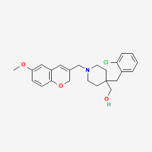 {4-(2-chlorobenzyl)-1-[(6-methoxy-2H-chromen-3-yl)methyl]-4-piperidinyl}methanol