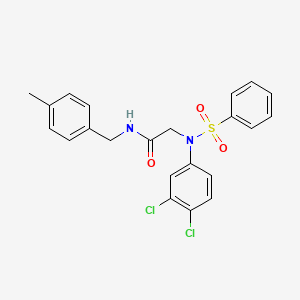 N~2~-(3,4-dichlorophenyl)-N~1~-(4-methylbenzyl)-N~2~-(phenylsulfonyl)glycinamide