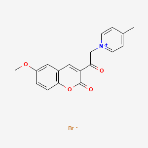 1-[2-(6-methoxy-2-oxo-2H-chromen-3-yl)-2-oxoethyl]-4-methylpyridinium bromide