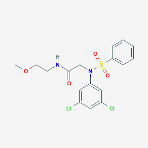 N~2~-(3,5-dichlorophenyl)-N~1~-(2-methoxyethyl)-N~2~-(phenylsulfonyl)glycinamide