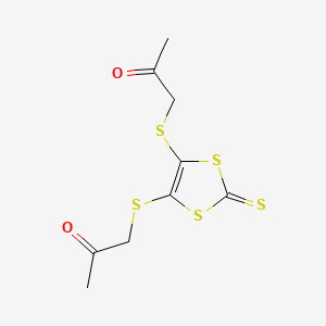 molecular formula C9H10O2S5 B5098561 1,1'-[(2-thioxo-1,3-dithiole-4,5-diyl)bis(thio)]diacetone 