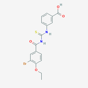 molecular formula C17H15BrN2O4S B5098581 3-({[(3-bromo-4-ethoxybenzoyl)amino]carbonothioyl}amino)benzoic acid CAS No. 462613-53-2