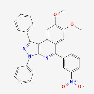 7,8-dimethoxy-5-(3-nitrophenyl)-1,3-diphenyl-3H-pyrazolo[3,4-c]isoquinoline