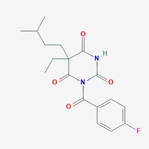 5-Ethyl-1-(4-fluorobenzoyl)-5-(3-methylbutyl)-1,3-diazinane-2,4,6-trione